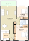 Two Bedroom One Bath